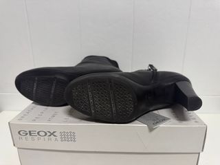 Geox Stivaletti Neri Pelle Tacco Alto