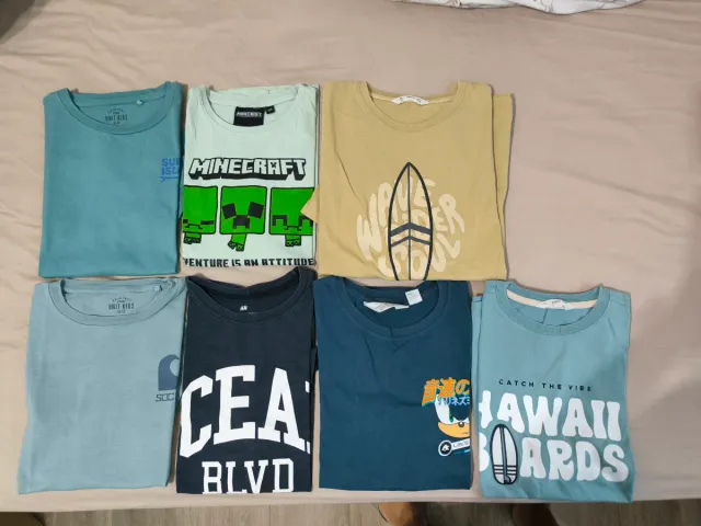 Lote 7 camisetas niño T12 manga corta