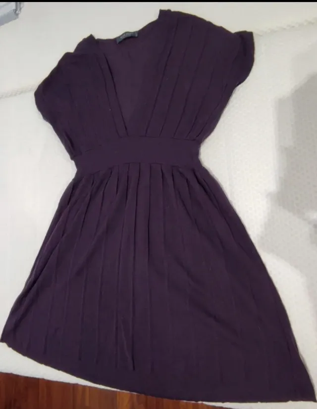 Abito in maglia viola