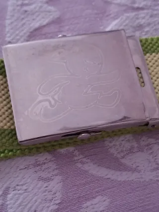 Cinturón de tela beige y verde