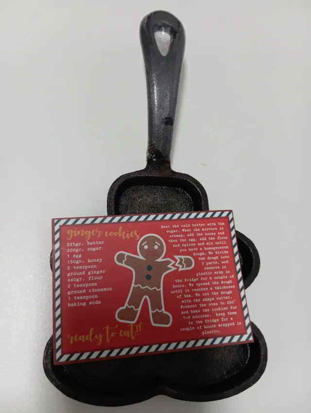 Sartén hierro para galletas de jengibre