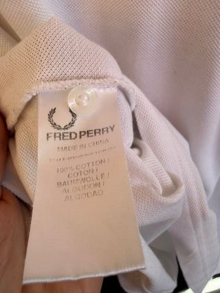 Polo blanco manga corta FRED PERRY talla M