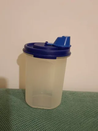 Contenitore olio/aceto Tupperware blu/trasparente