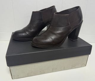 Stivaletti Geox pelle marroni tacco alto