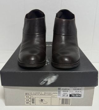 Stivaletti Geox pelle marroni tacco alto