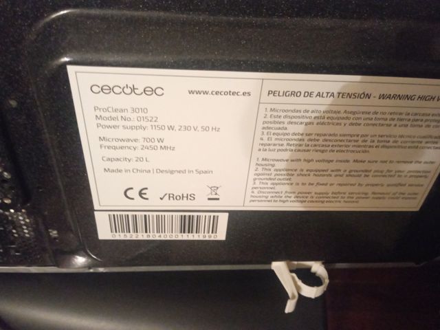 Microondas Cecotec ProClean 3010