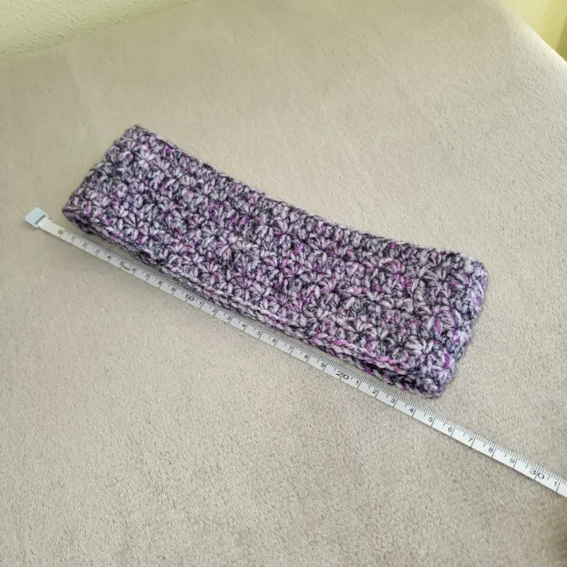 Cerchietto multicolore in lana intrecciata a mano