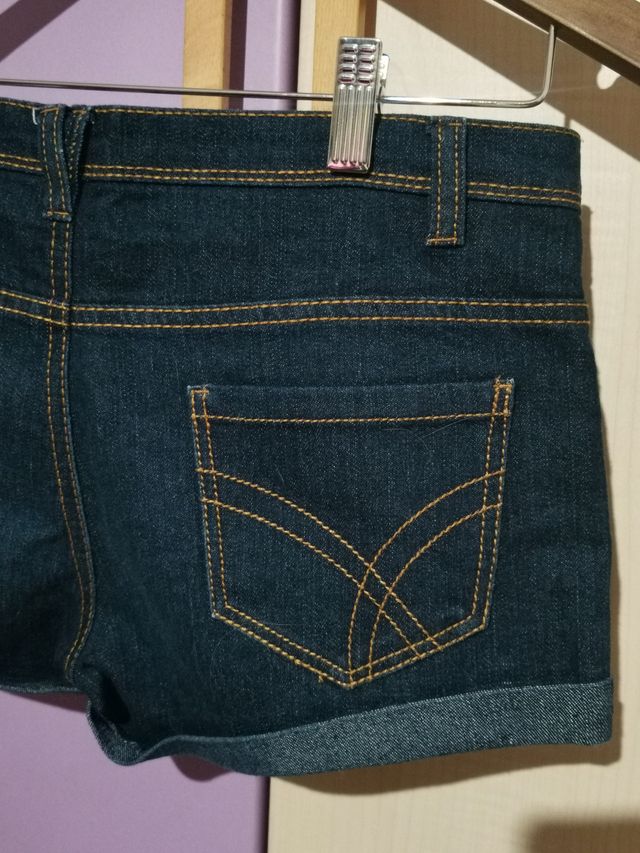 Shorts vaqueros mini azul Talla S mujer