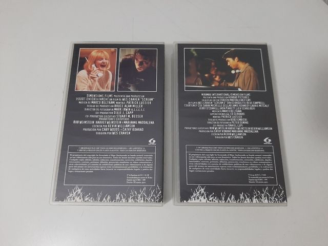 Scream 1 y 2 VHS (Terror/Suspense)
