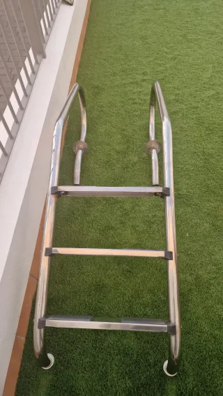 Escalera Piscina 3 Peldaños Acero Inoxidable 