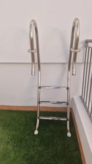 Escalera Piscina 3 Peldaños Acero Inoxidable 