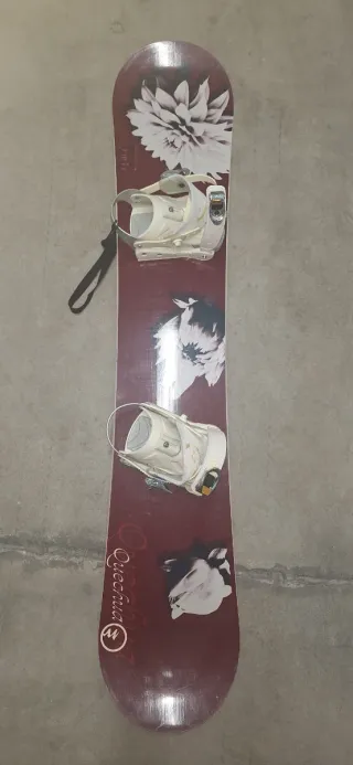 Tabla de Snowboard con Fijaciones