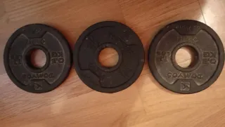 9 Discos de pesas DOMYOS 1kg 0,5kg