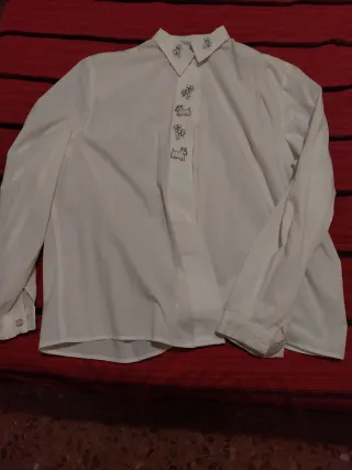 Camisa blanca mujer manga larga