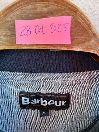 Polo azul jaspeado BARBOUR talla XL