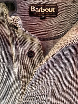Polo azul jaspeado BARBOUR talla XL