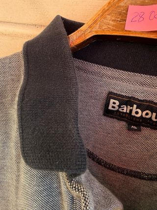 Polo azul jaspeado BARBOUR talla XL