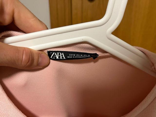 Vestido corto ZARA rosa