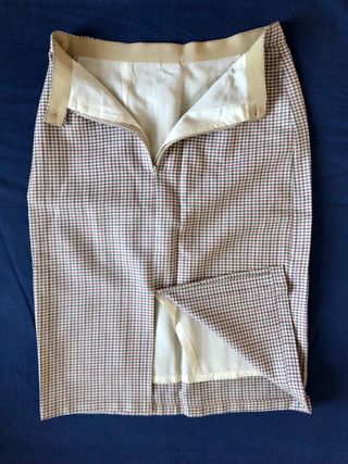 Gonna vintage in lana , manifattura sartoriale.