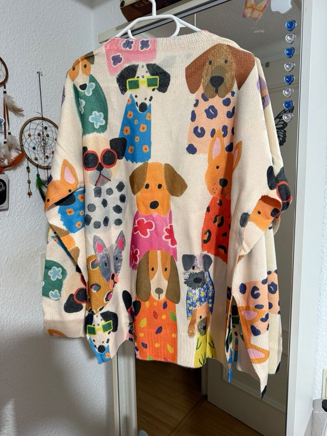 Jersey fino perros multicolor talla XL