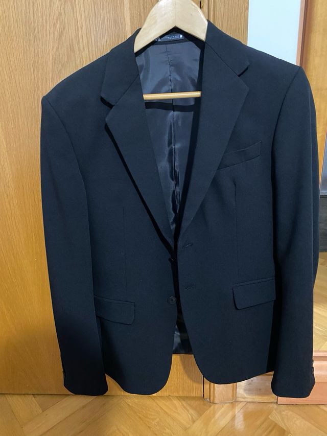 Nuovo completo da uomo Zara nero S + cravatta