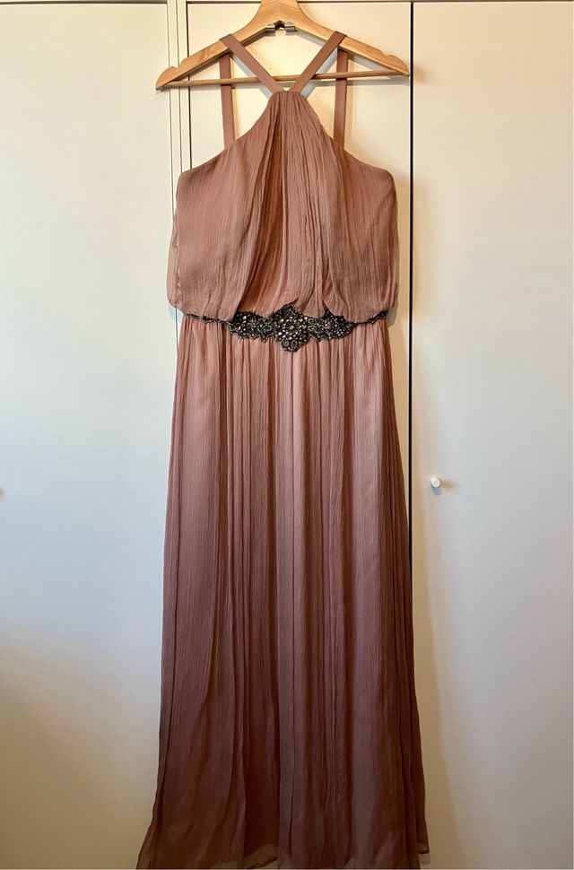 Vestido fiesta y fular Adolfo Domínguez