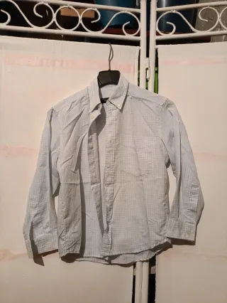 Camisa On the Road cuadros azul y blanco Talla M