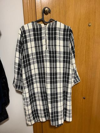 Vestido Zara cuadros blanco y negro
