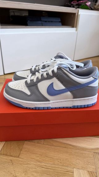 Zapatillas Nike Dunk Cuero Blanco y Gris