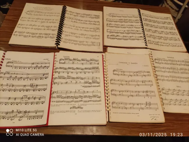 6 Tomos Partituras Profesor de piano