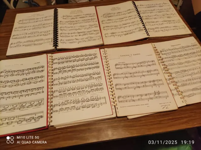 6 Tomos Partituras Profesor de piano