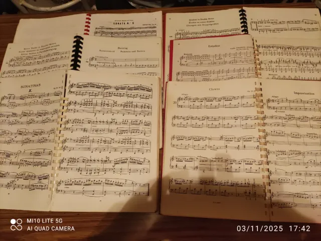 6 Tomos Partituras Profesor de piano