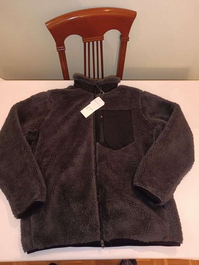 Jaqueta de lã masculina com forro de carneiro XXL