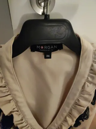 Morgan Top sin mangas volantes talla M