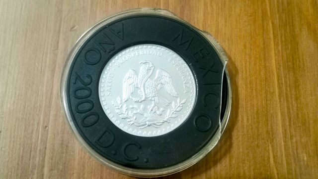 Onza de Plata México 2000 Certificado Autenticidad