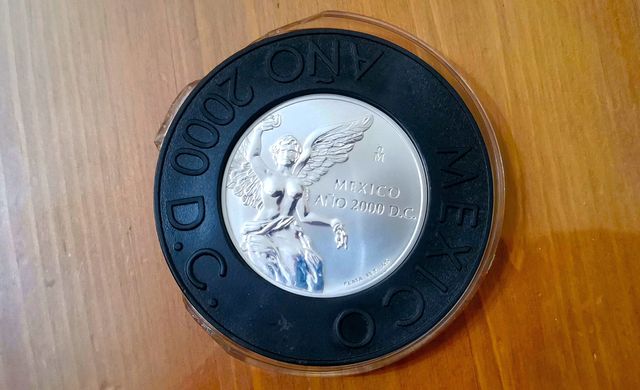 Onza de Plata México 2000 Certificado Autenticidad