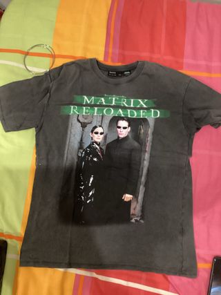 Camiseta Matrix Reloaded Bershka Talla S