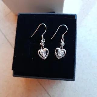 Pendientes Plata Corazón Diseño Italiano