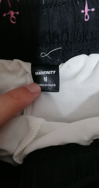 Bañador hombre negro con anclas rosas