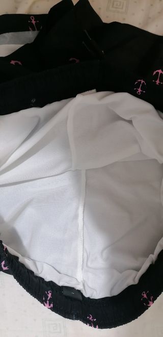 Bañador hombre negro con anclas rosas