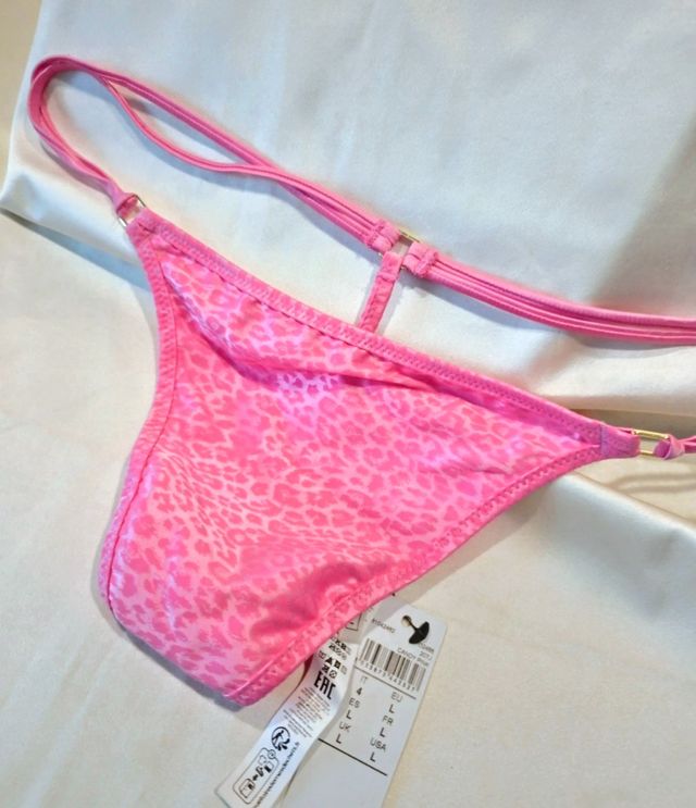 Tanga Rosa Estampado Animal Print Talla L