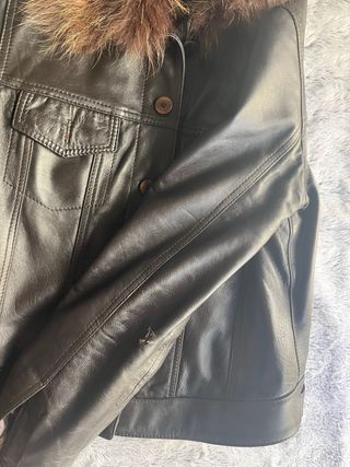 Giacca Pelle Donna Anna Paola con Pelliccia