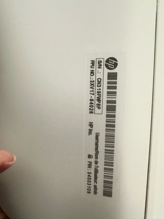 Impresora HP verde y blanca