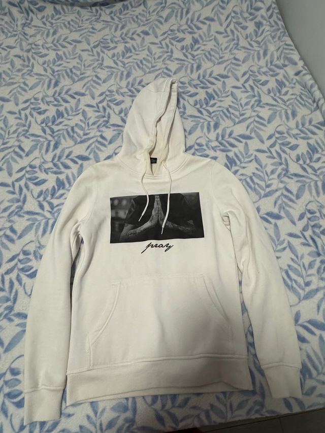 Sudadera Mister Tee blanca con estampado