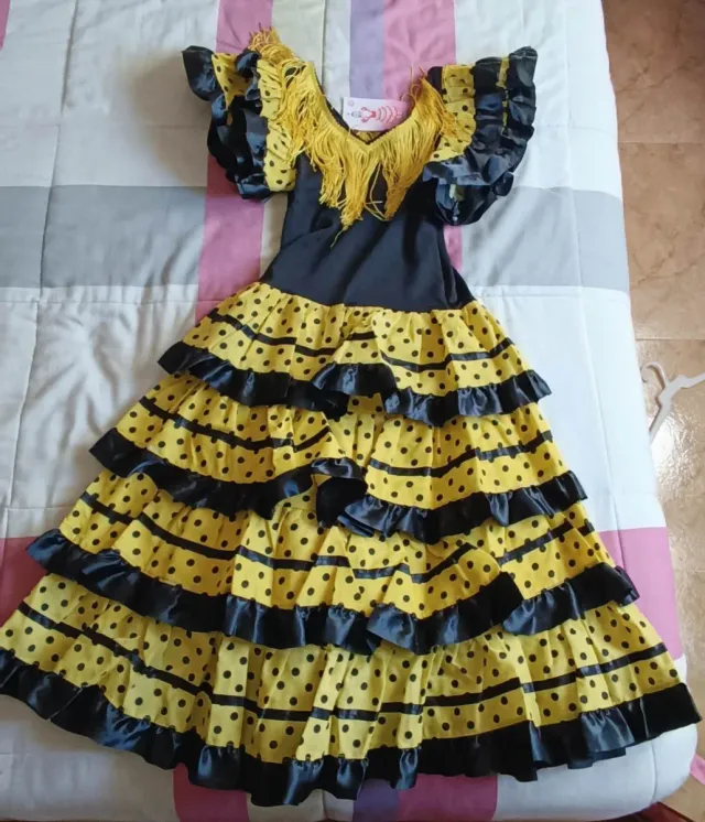 Vestido Flamenca Niña 8-9 Años