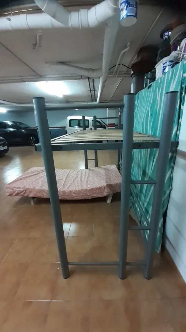 Estructura litera metálica cama de 90. desmontable