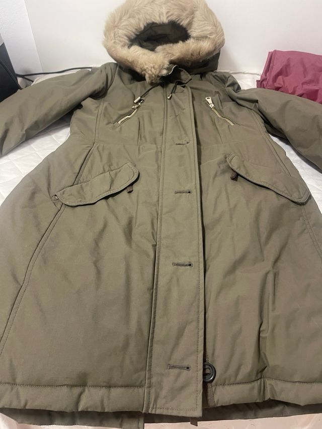 Abrigo Massimo Dutti verde talla M