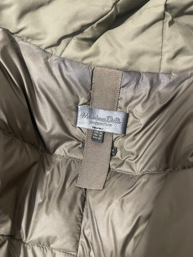 Abrigo Massimo Dutti verde talla M