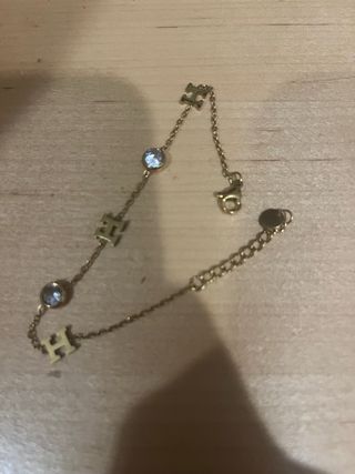 Pulsera Hermes Acero Inoxidable Dorada