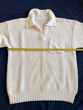 Maglione in cotone unisex bianco